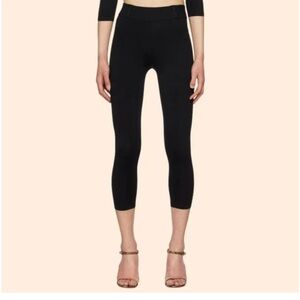 Miaou Frida Cropped Knit Black Leggings Pants